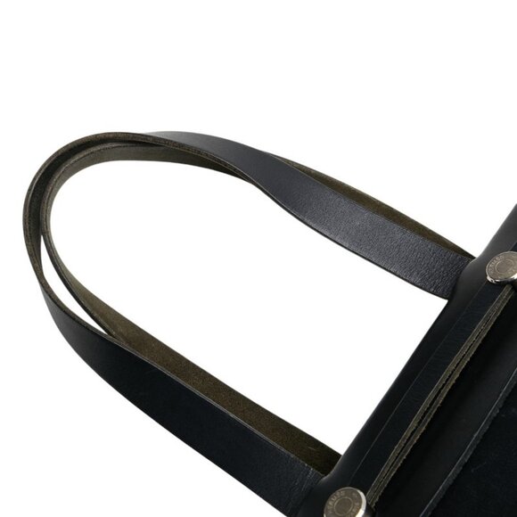 HERMES Navy Leather Tote Bag - Picture 9 of 15